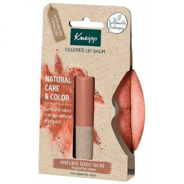 Kneipp bálsamo labial con color natural dark nude 3,1gr