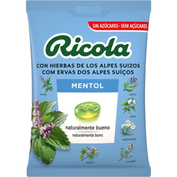 Ricola Caramelos de Hierbas Sin Azúcar Sabor Mentol 70 g