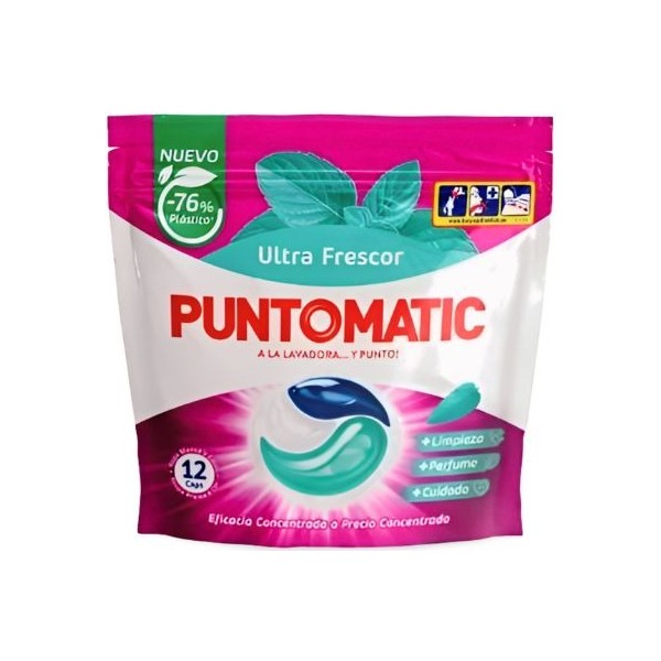 Puntomatic detergente Ropa Blanca y Color Ultra Frescor 12 capsulas Puntomatic detergente Ropa Blanca y Color Ultra Frescor 12 capsulas